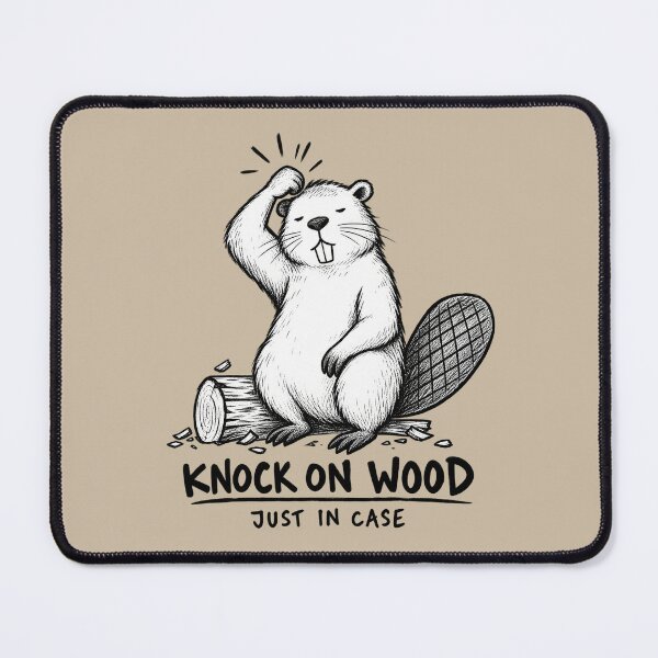 Item preview, Funny Beaver Knock on Wood designed and sold by Kaurisdigital.