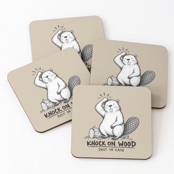 Item preview, Funny Beaver Knock on Wood designed and sold by KaurisDigital.