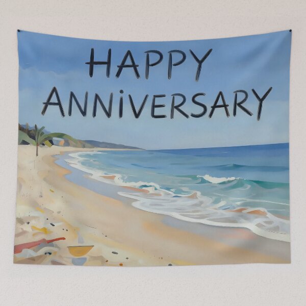Item preview, Happy Anniversary – Tropical Beach Romance designed and sold by Nomad-Maynard.