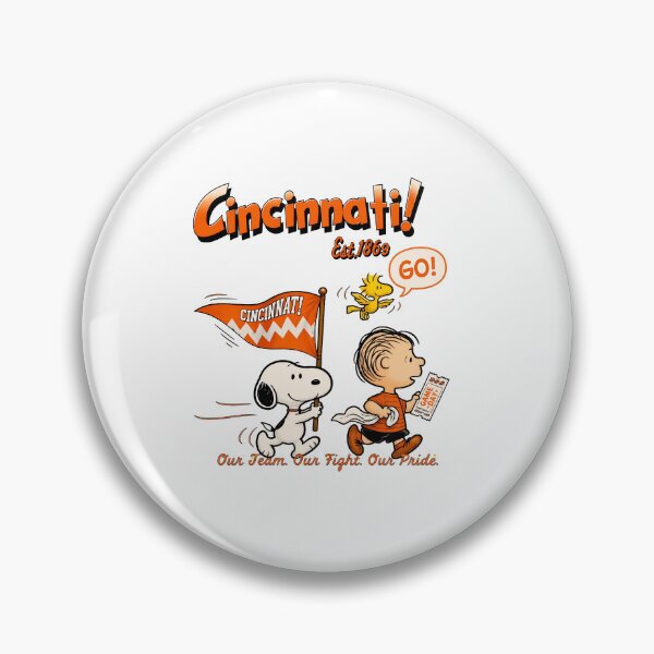 Item preview, Cincinnati! Snoopy & Charlie Brown Go Team  designed and sold by BoldScriptRiot.