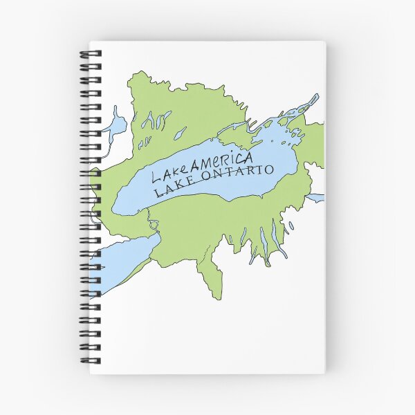 Item preview, Lake America Map with Crossed Out Lake Ontario designed and sold by KireVeronica.