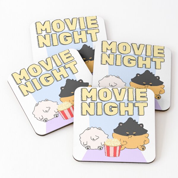 Item preview, Pomeranian Movie Night | Yellow designed and sold by Pompompom-store.