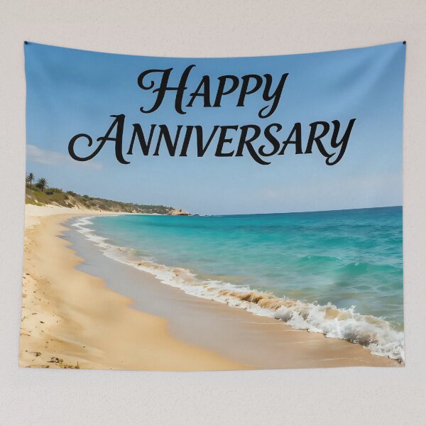 Item preview, Happy Anniversary – Tropical Beach Romance designed and sold by Nomad-Maynard.
