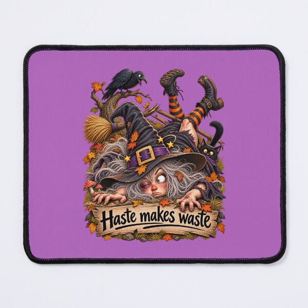 Item preview, Haste Makes Waste – Witch Landing Gone Wrong designed and sold by Alpine-Ink.