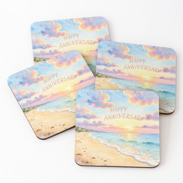 Item preview, Happy Anniversary – Tropical Beach Romance designed and sold by Nomad-Maynard.