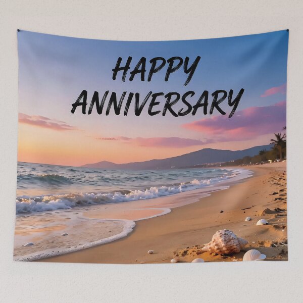 Item preview, Happy Anniversary – Tropical Beach Romance designed and sold by Nomad-Maynard.