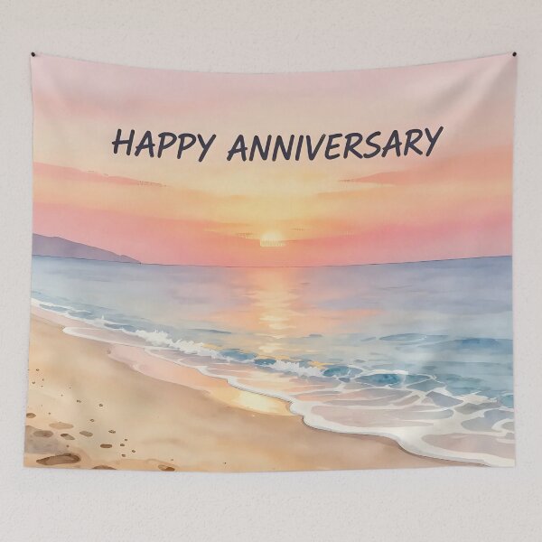 Item preview, Happy Anniversary – Tropical Beach Romance designed and sold by Nomad-Maynard.