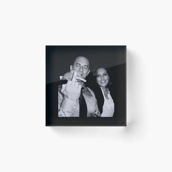 Item preview, Elliot Stabler And Olivia Benson Actors And Musicians Giving The Middle Finger Meme designed and sold by Rom-Simple.