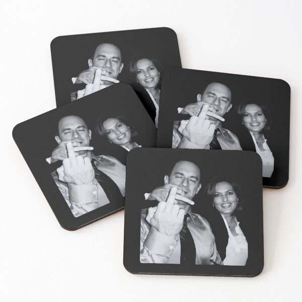 Item preview, Elliot Stabler And Olivia Benson Actors And Musicians Giving The Middle Finger Meme designed and sold by Rom-Simple.