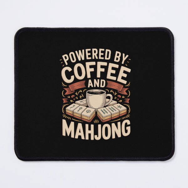 Item preview, Powered By Coffee And Mahjong designed and sold by HappyDelights.