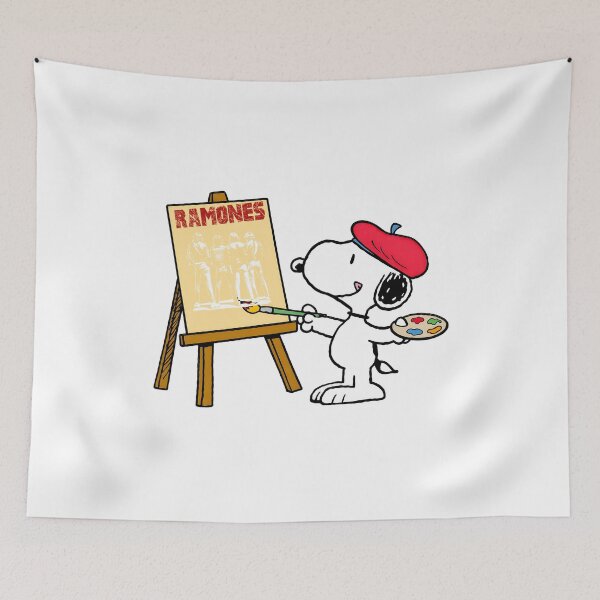 Item preview, Snoopy With Beret Painting Ramones designed and sold by LumaQuirk.