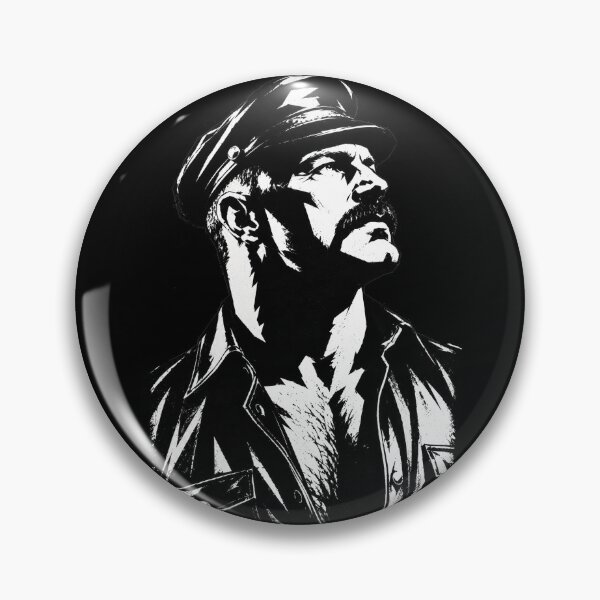 Item preview, Leather Master Head – Bold Black & White Stencil Portrait designed and sold by Shirts With Pride.