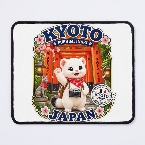 Item preview, Kyoto Fushimi Inari Torii Gates – Cute Japan Travel Sticker designed and sold by aoisora-kiki55.