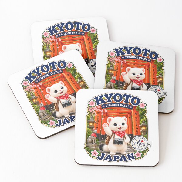 Item preview, Kyoto Fushimi Inari Torii Gates – Cute Japan Travel Sticker designed and sold by aoisora-kiki55.