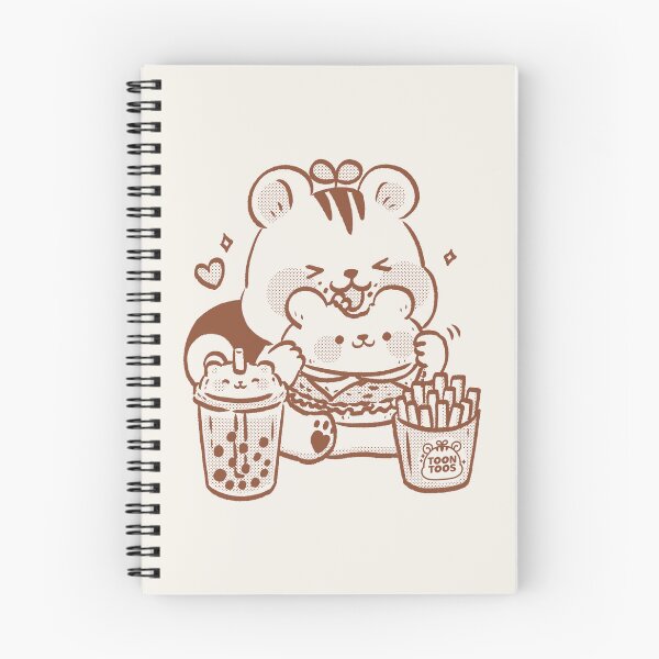 Item preview, Cute Squirrel Eating Burger Kawaii Fast Food Illustration designed and sold by ToonToos.