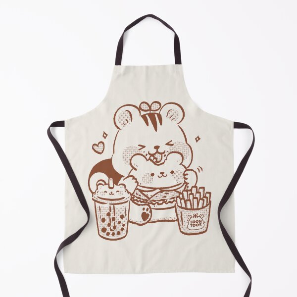 Item preview, Cute Squirrel Eating Burger Kawaii Fast Food Illustration designed and sold by ToonToos.