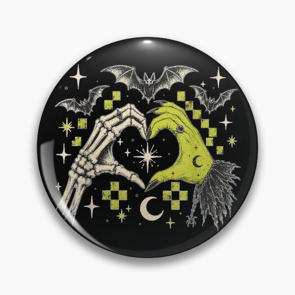 Item preview, Skeleton Witch Hands Heart Gothic Halloween Celestial designed and sold by Jone Cham.