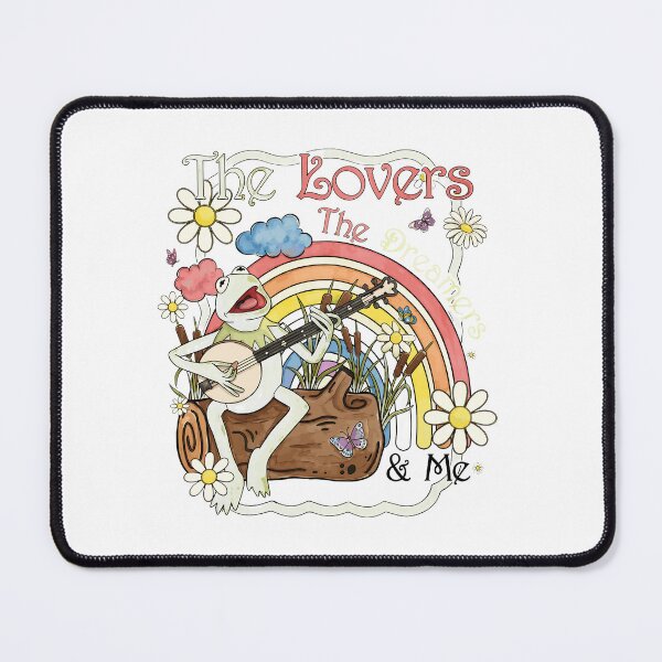 Item preview, Retro Frog Banjo Rainbow Daisy Flower Art designed and sold by marlineseu.
