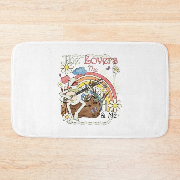 Item preview, Retro Frog Banjo Rainbow Daisy Flower Art designed and sold by marlineseu.