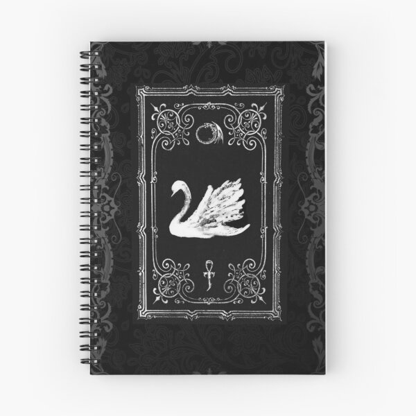 Item preview, Gothic Swan Ankh Ouroboros - Dark Aesthetic Vintage Damask Frame Graphic designed and sold by BrontesWhimsyStore.