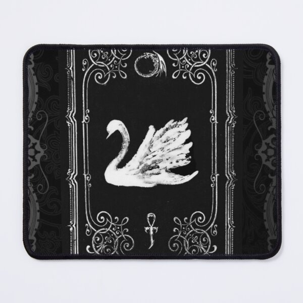 Item preview, Gothic Swan Ankh Ouroboros - Dark Aesthetic Vintage Damask Frame Graphic designed and sold by BrontesWhimsyStore.