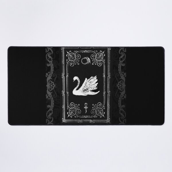 Item preview, Gothic Swan Ankh Ouroboros - Dark Aesthetic Vintage Damask Frame Graphic designed and sold by BrontesWhimsyStore.
