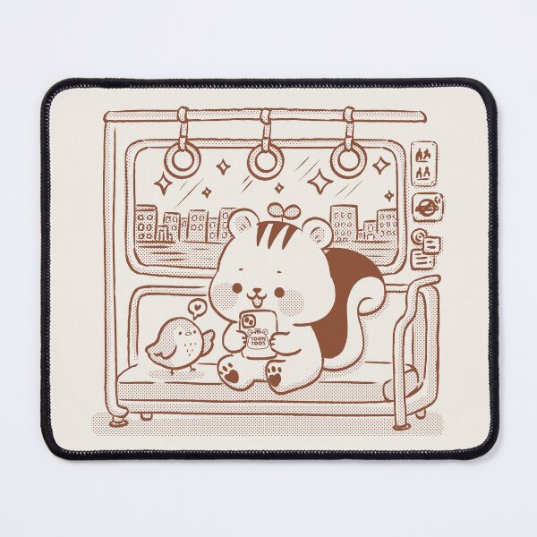 Item preview, Cute Squirrel Train Ride – Kawaii Commuter Train Adventure designed and sold by ToonToos.