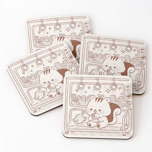 Item preview, Cute Squirrel Train Ride – Kawaii Commuter Train Adventure designed and sold by ToonToos.