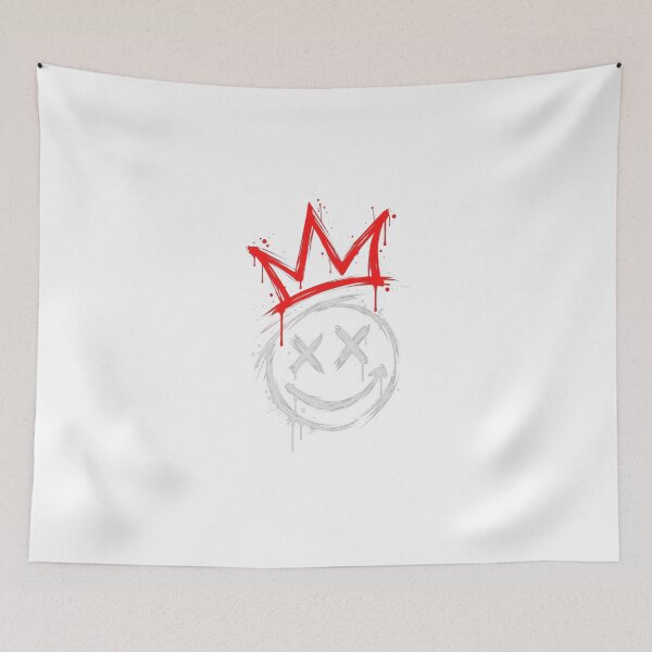 Item preview, Minimalist Crown Smiley Graffiti Street Art designed and sold by LarkLeaf.