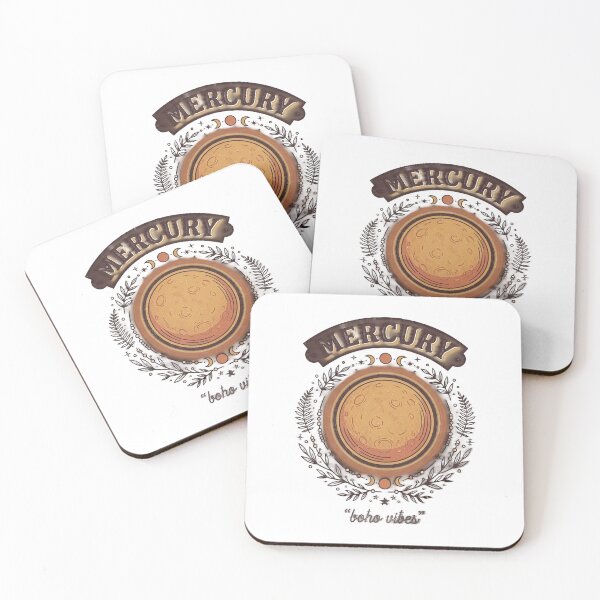 Item preview, Mercury Boho Vibes Planet Badge Sticker designed and sold by TheWildLanding.