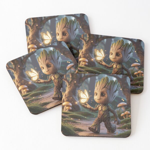 Item preview, Cute Woodland Tree Guardian with Glowing Butterfly designed and sold by ThayerWinslow.