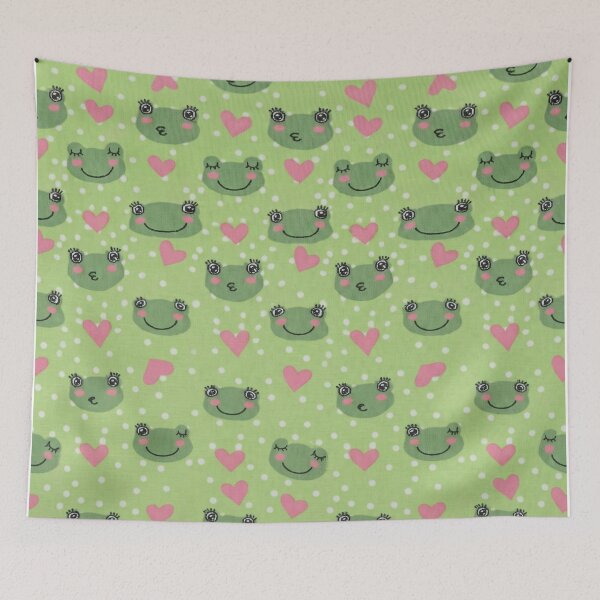 Item preview, Kawaii design of smiling frogs and pink hearts | Cute style designed and sold by Knightofartx25.