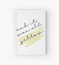 Cuaderno de tapa dura y era todo amarillo