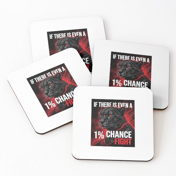 Item preview, If There Is Even a 1% Chance – Black Cheetah Fight designed and sold by Bathu Designs.