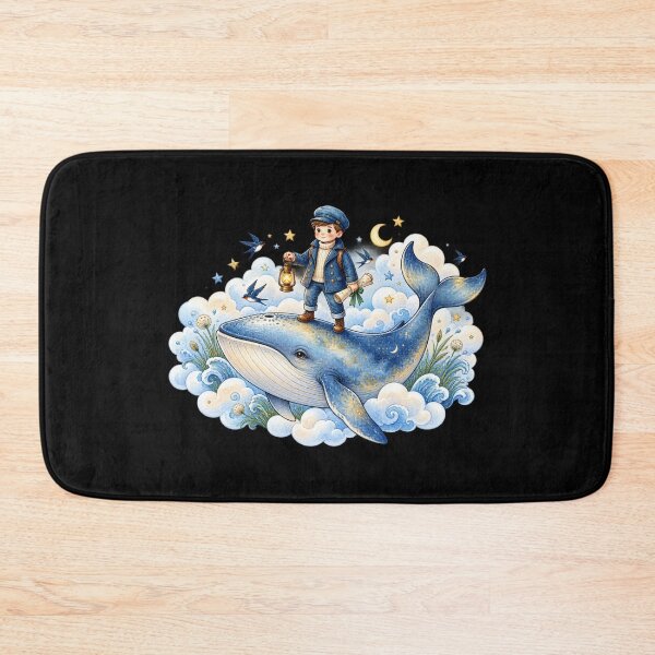 Item preview, Cute Whale Adventure – Magical Ocean Fantasy Under the Moon and Stars designed and sold by MrDev.