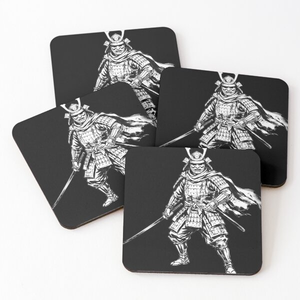 Item preview, The Ghost Samurai - Minimalist Black and White Streetwear Art designed and sold by whiteblackcat.