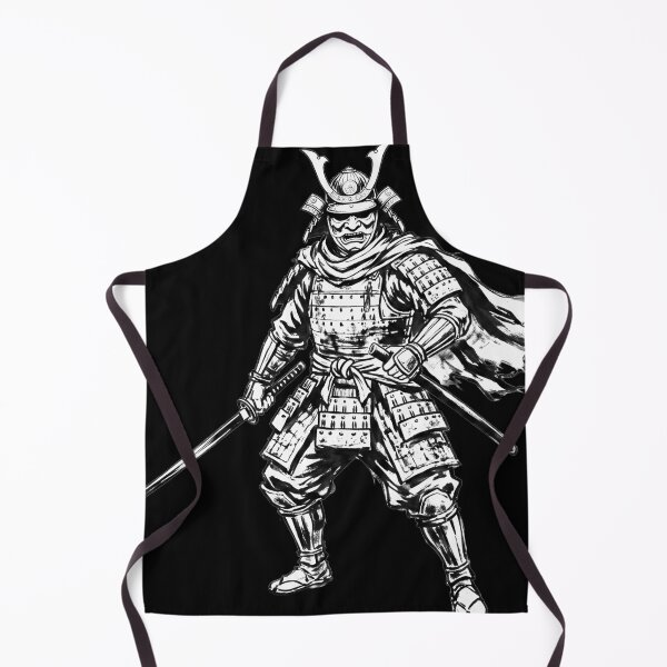 Item preview, The Ghost Samurai - Minimalist Black and White Streetwear Art designed and sold by whiteblackcat.