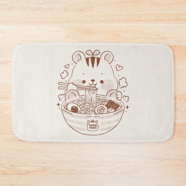 Item preview, Cute Squirrel Eating Ramen Kawaii Japanese Food Illustration designed and sold by ToonToos.