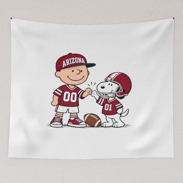 Item preview, Charlie Brown Snoopy Arizona Football Fist Bump designed and sold by OrbitartInk.