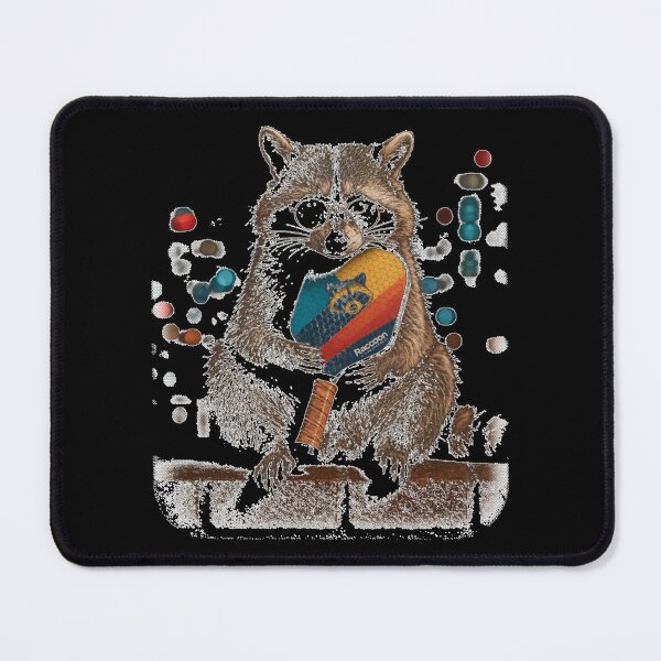 Item preview, Raccoon Glasses Colorful Team Logo Pickleball Paddle Comfort Colors designed and sold by Jone Cham.