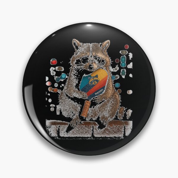 Item preview, Raccoon Glasses Colorful Team Logo Pickleball Paddle Comfort Colors designed and sold by Jone Cham.