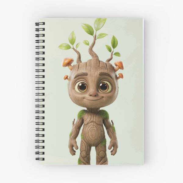 Item preview, Cute Sprout Tree Spirit with Mushrooms and Green Leaves designed and sold by ThayerWinslow.