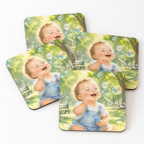 Item preview, Happy Baby Blowing Bubbles in Sunny Park designed and sold by naragon4289.