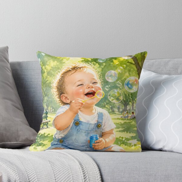 Item preview, Happy Baby Blowing Bubbles in Sunny Park designed and sold by naragon4289.