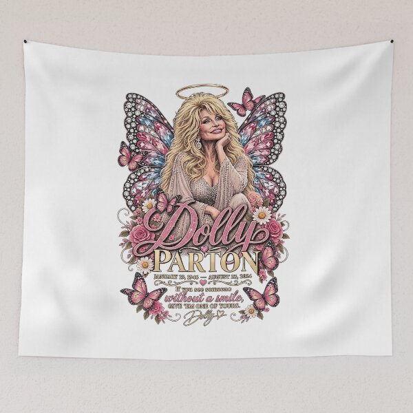Item preview, Dolly Parton Memorial Shirt, Butterfly Angel Country Music Tribute Tee, Forever in Our Hearts designed and sold by Fatherday.