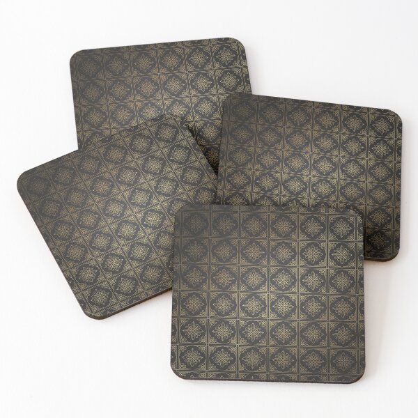 Item preview, Golden Art Deco Tile Pattern designed and sold by Ceylune.