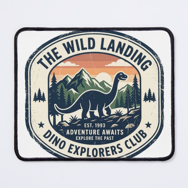 Item preview, The Wild Landing Dino Explorers Club Badge Sticker designed and sold by TheWildLanding.
