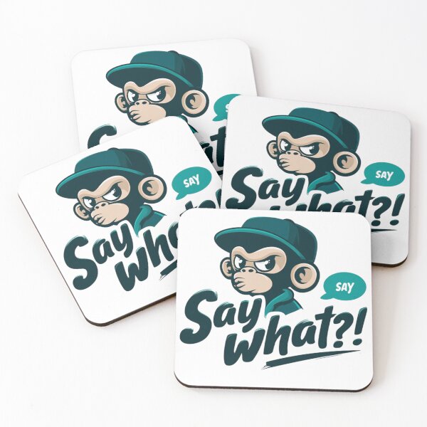Item preview, Street Style Monkey Illustration With Attitude and 'Say What' Typography for Urban Graphics designed and sold by KanDa-Shop.