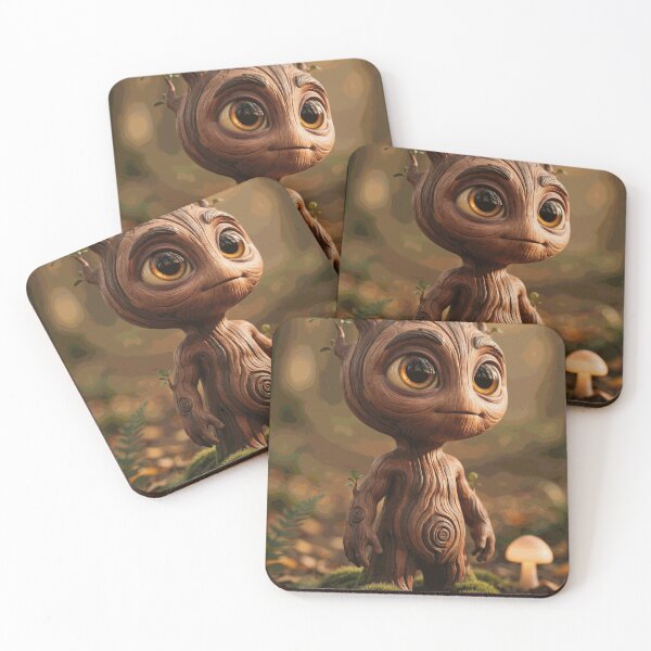 Item preview, Cute Wooden Forest Sprite with Big Golden Eyes designed and sold by ThayerWinslow.
