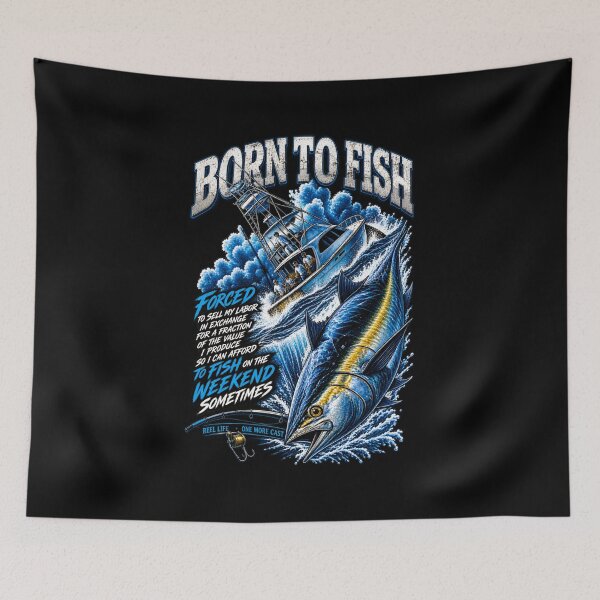 Item preview, Born to Fish Tuna – Offshore Deep Sea Sport Fishing Vintage Design designed and sold by digowosante.